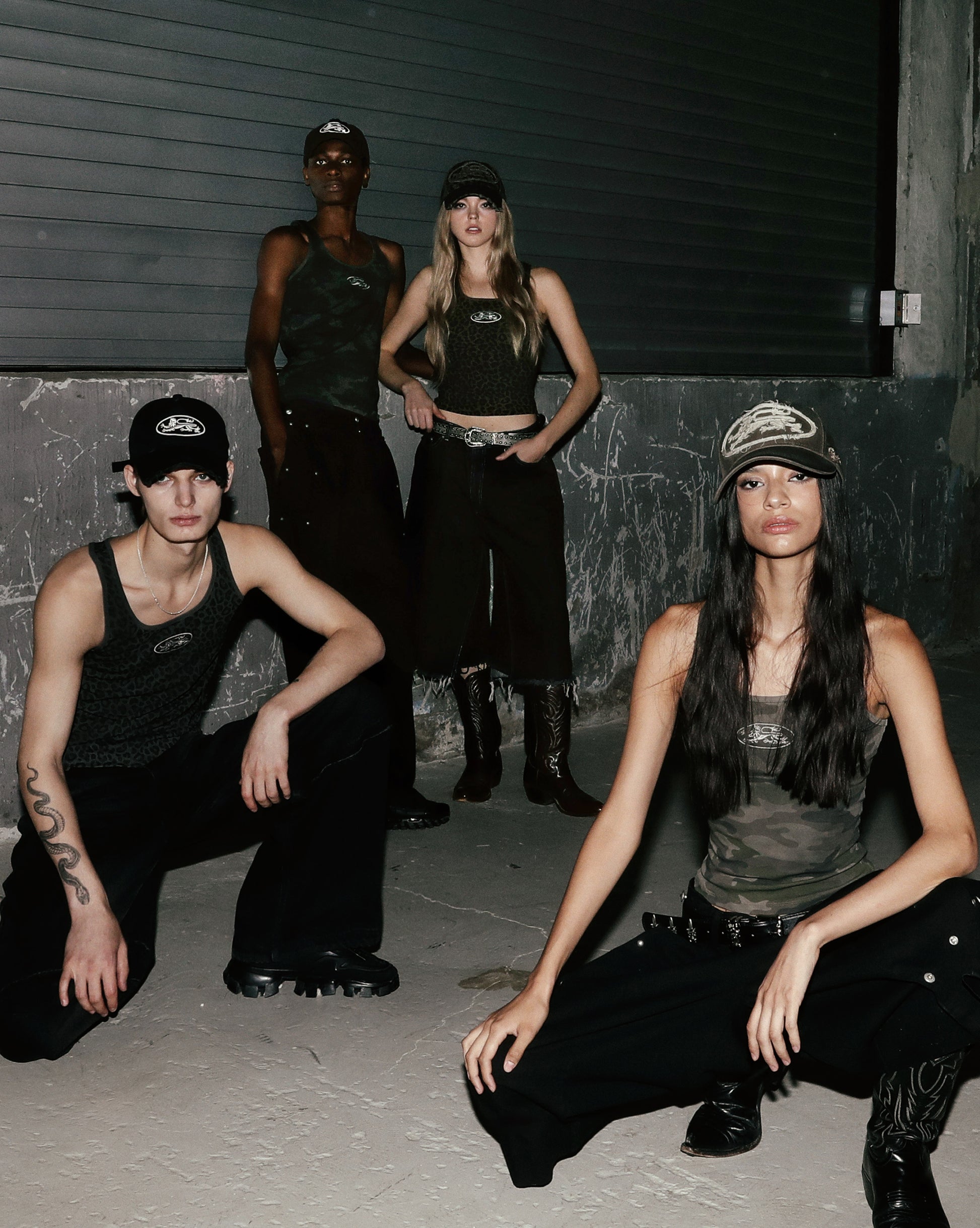 Badblood Mystic Tank Slim Fit Green Camo