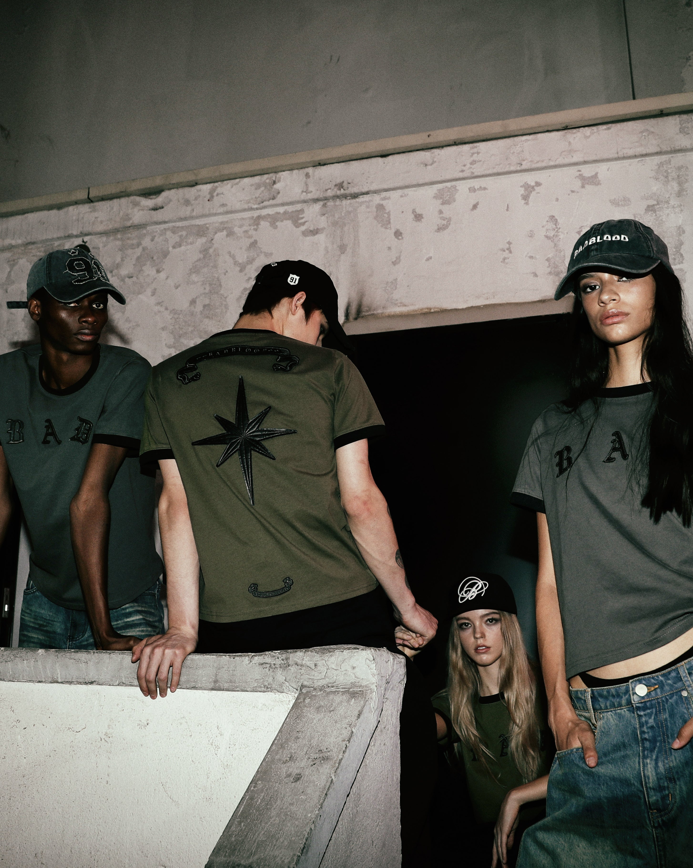 Badblood Cosmo Bad Patch Ringer T-Shirt - Charcoal
