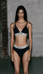 Badblood Classic Logo Triangle Bra - Dusty Black