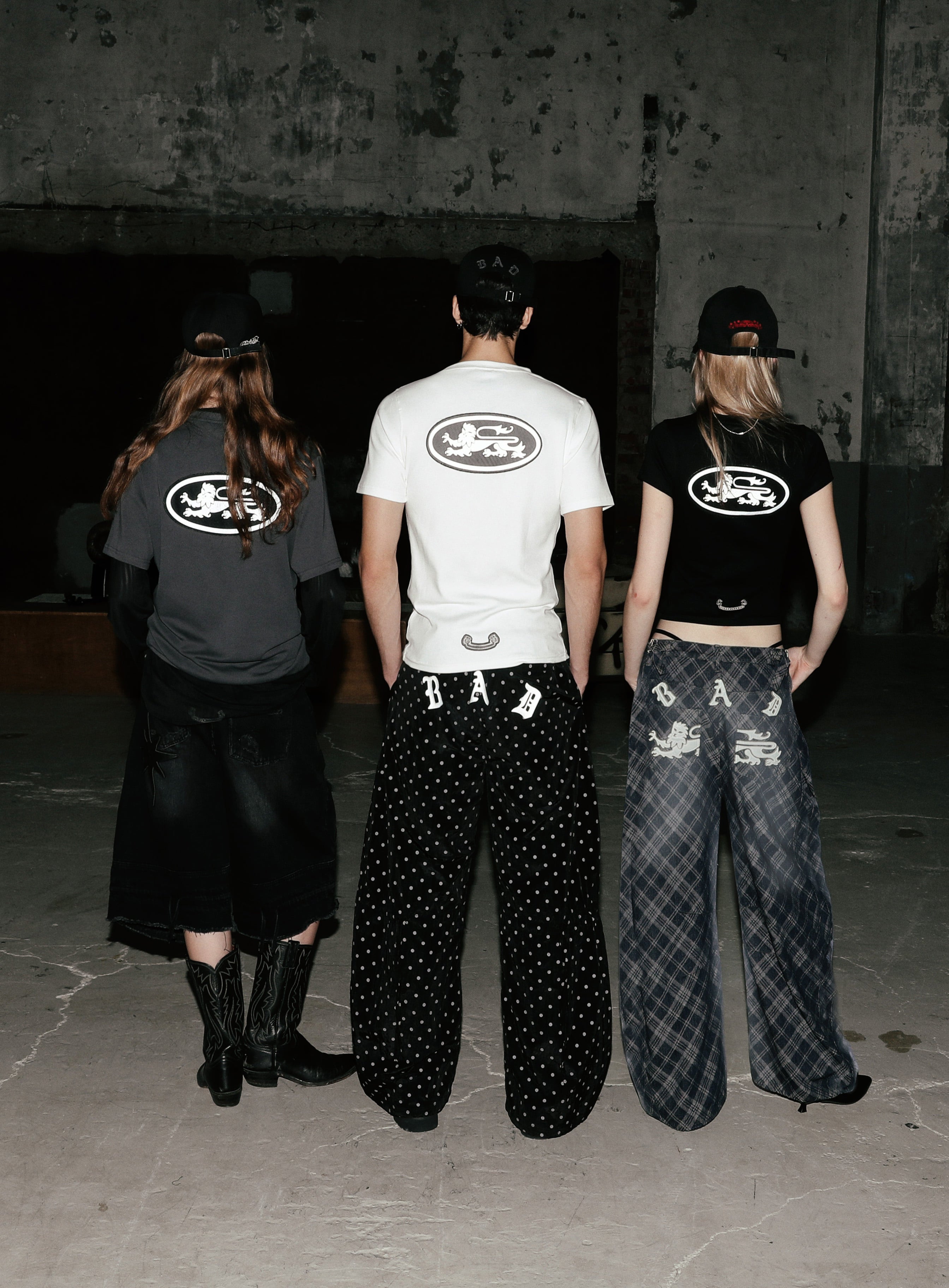 Badblood Lion Patch Washed Barrel Pants Blue Denim Check – BBGSHOPHK