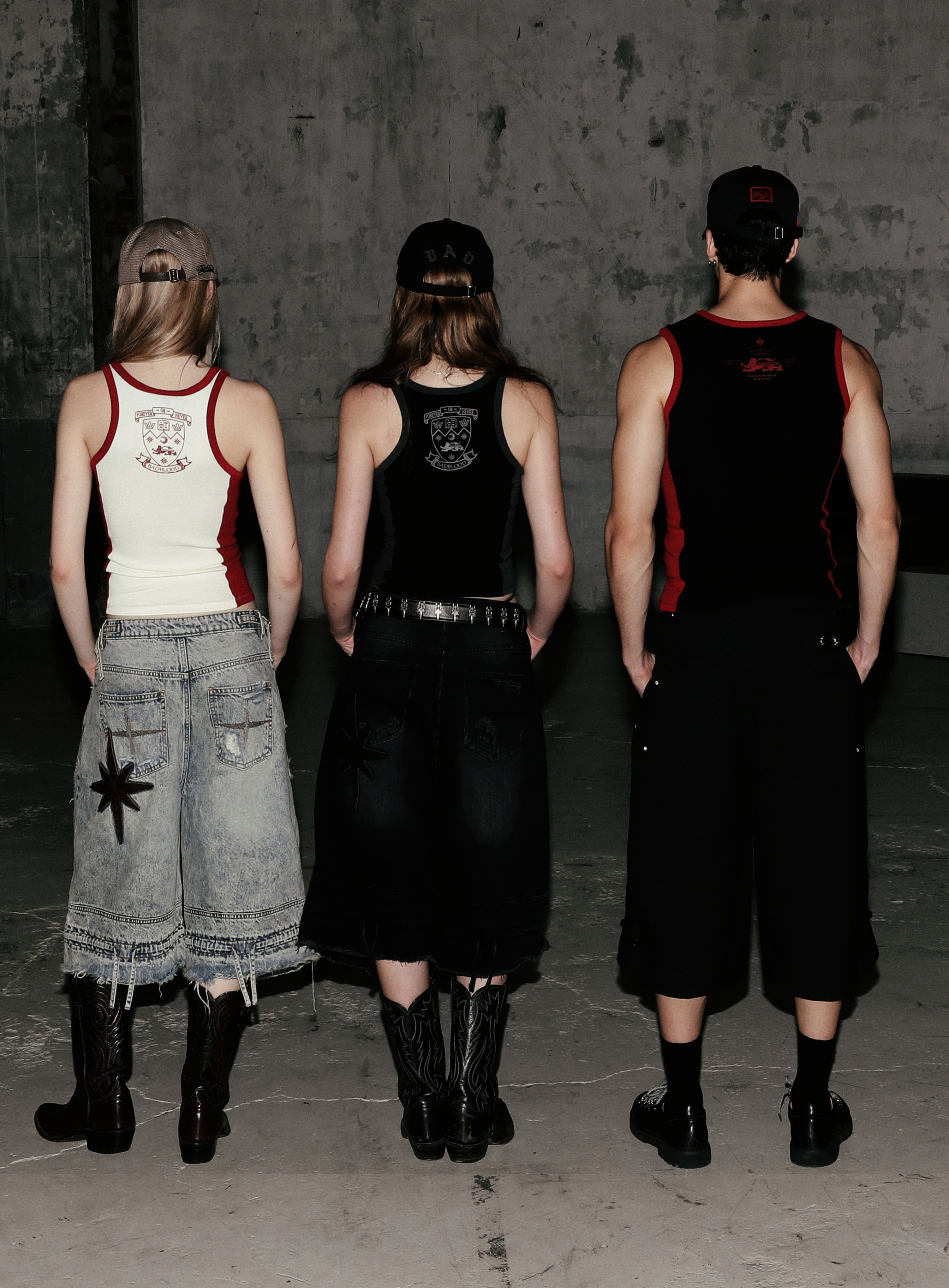 Badblood Workshop Shield Print Tank - Black/Charcoal