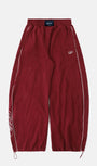 Dark Classic Pinstripe Track Pants - Wine