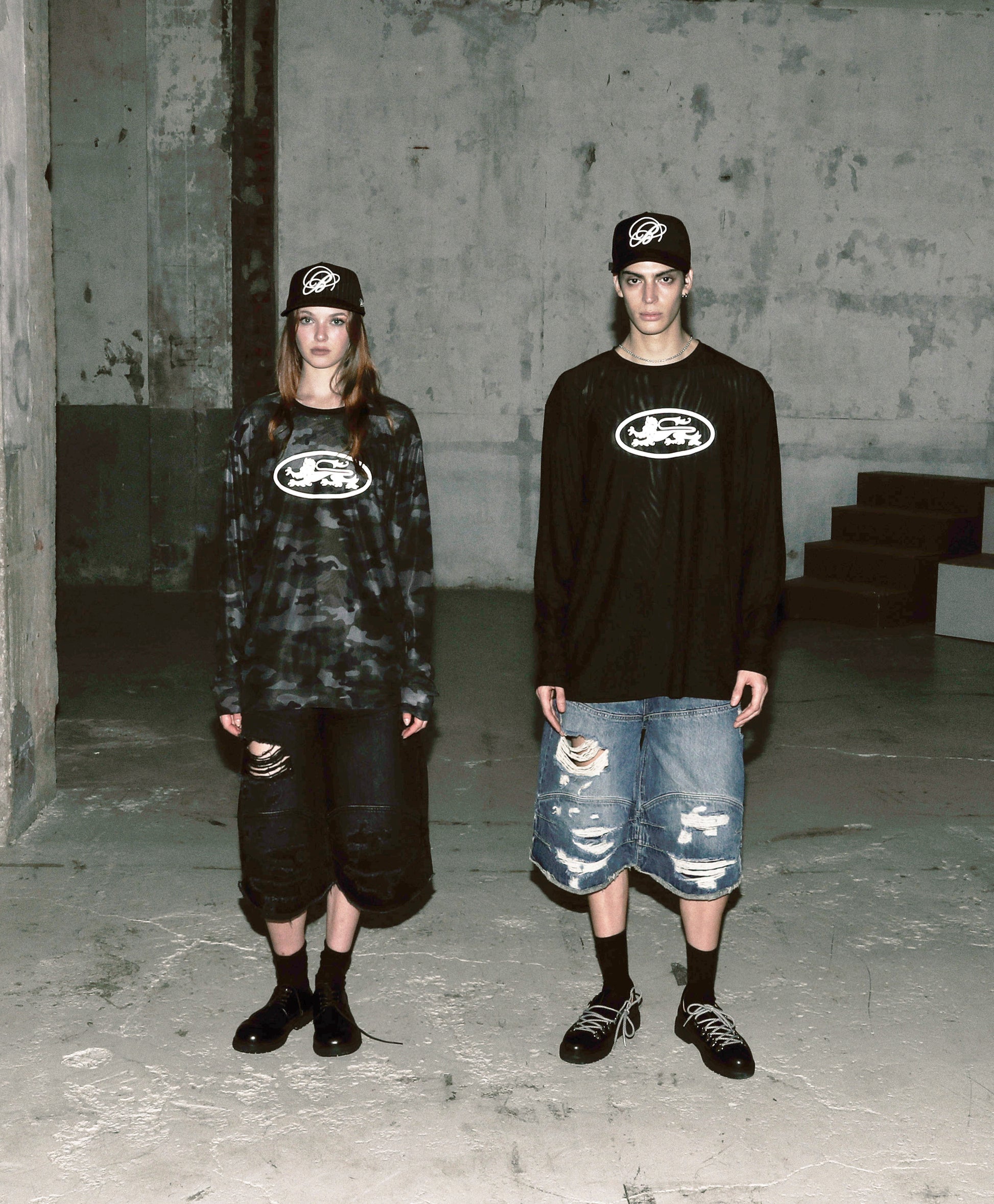 Badblood Mystic Logo Reflective Long Sleeve Black Camo