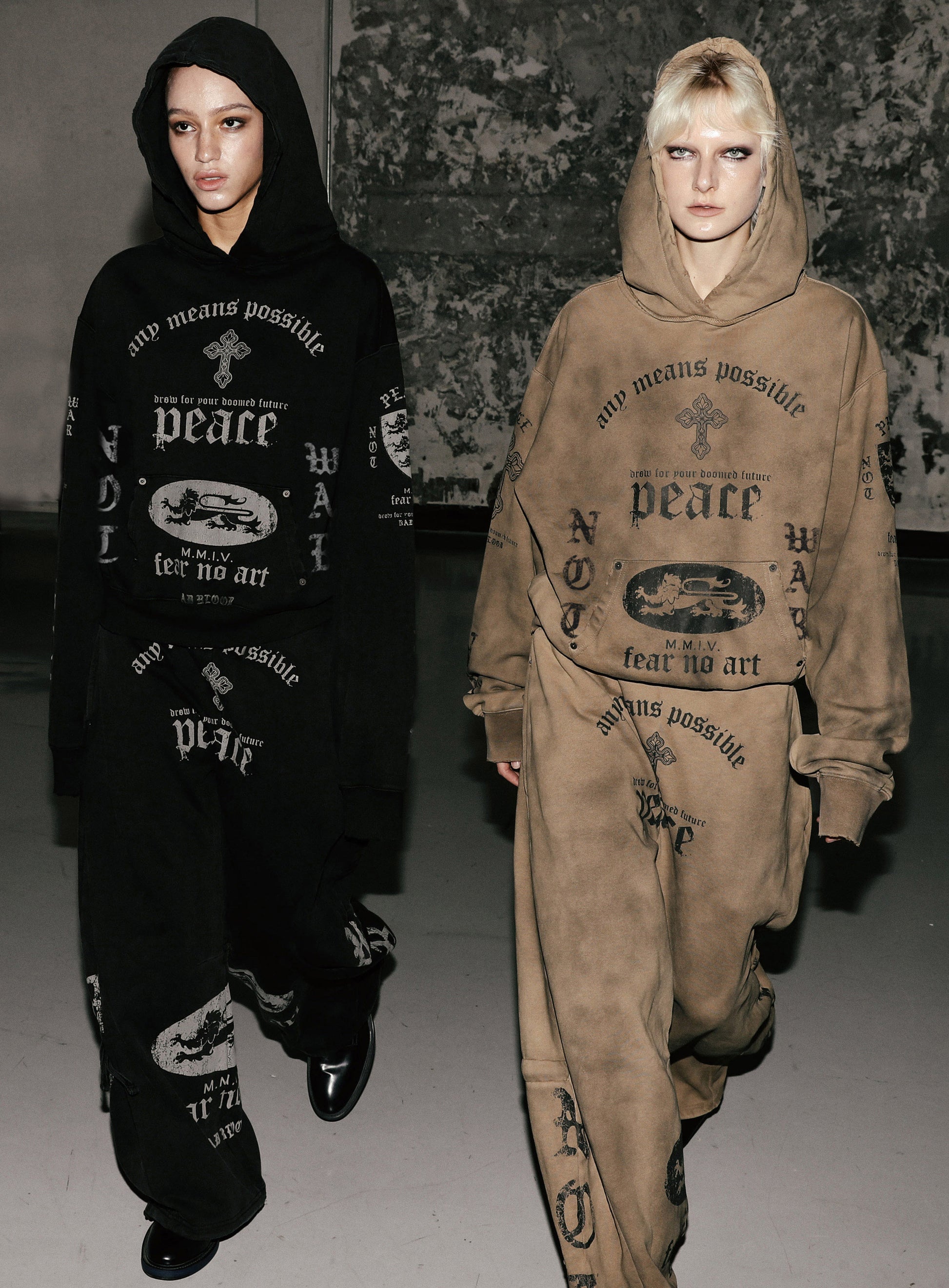 Badblood PEACE NOT WAR Jogger Dusty Beige
