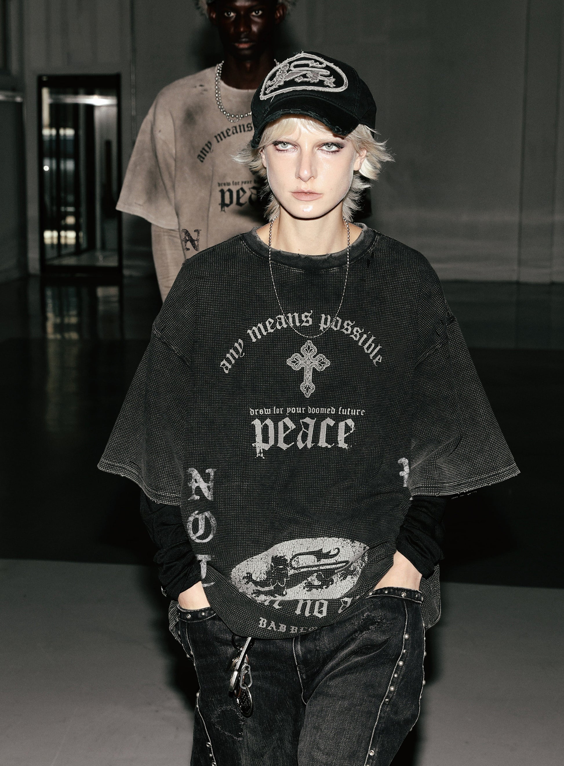 Badblood Mystic Big Patch Ball Cap - Dusty Black