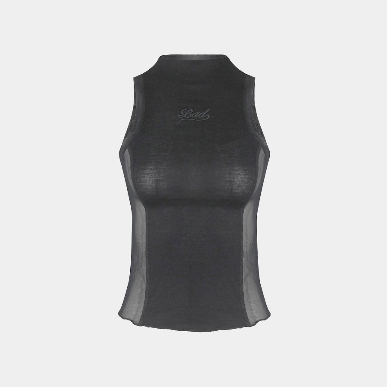 Badblood Second Skin Mock Neck Tank Charcoal