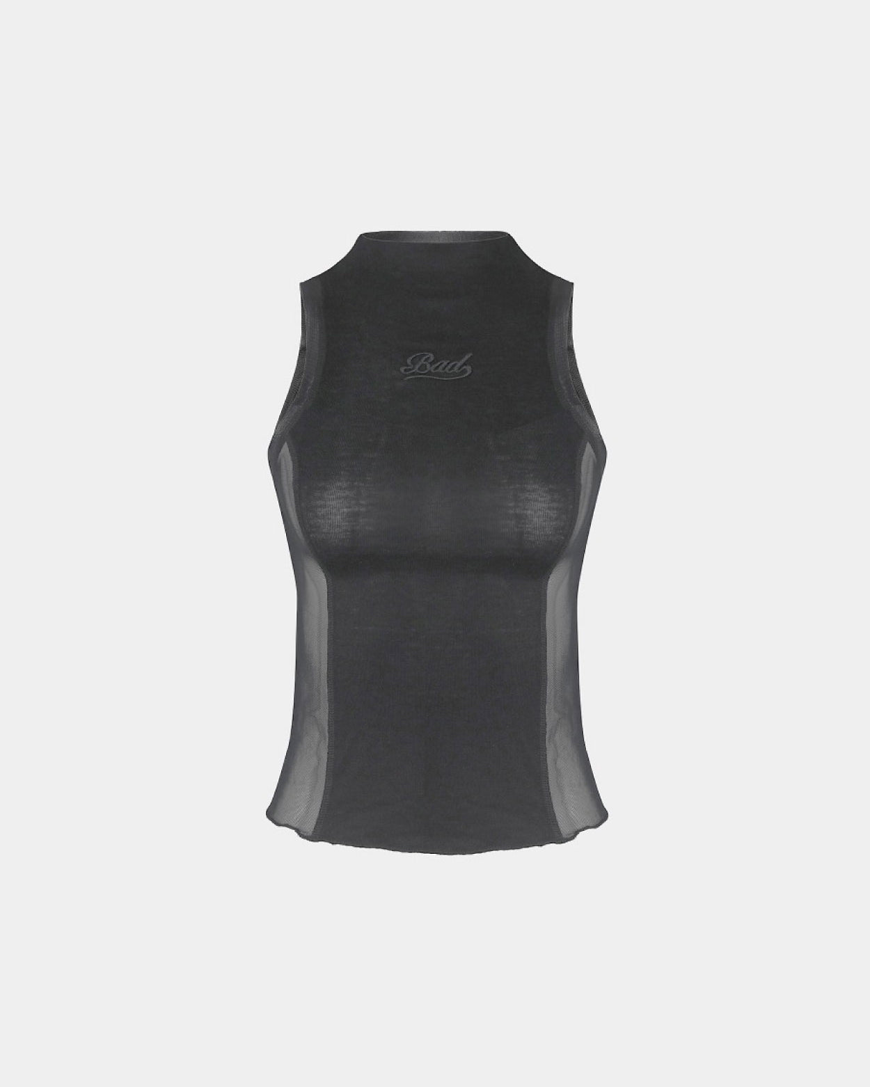 Badblood Second Skin Mock Neck Tank Charcoal