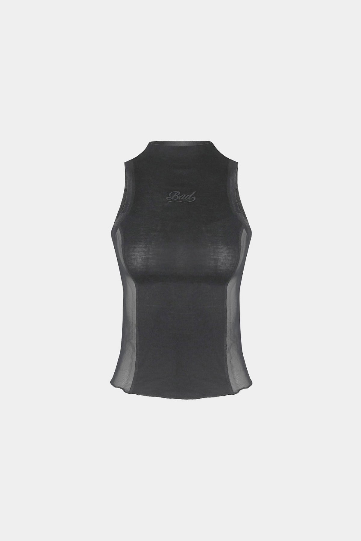 Badblood Second Skin Mock Neck Tank Charcoal