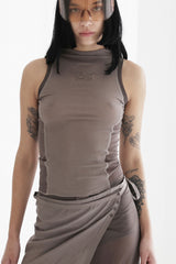 Badblood Second Skin Mock Neck Tank Tobacco