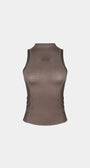 Badblood Second Skin Mock Neck Tank Tobacco