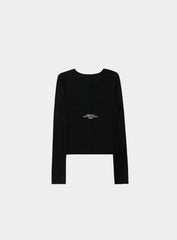 Badblood Dark Classic Scoop Neck Long Sleeve Black