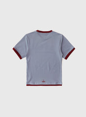 Badblood Lion Jersey Ringer T-Shirt - Purple Grey
