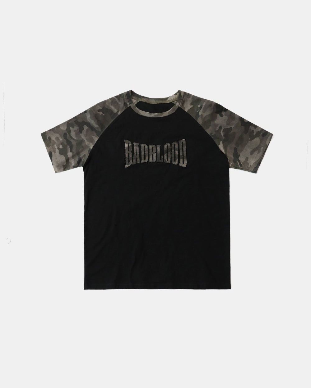 Badblood Contrast Short Sleeve Green Camo