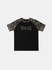 Badblood Contrast Short Sleeve Green Camo