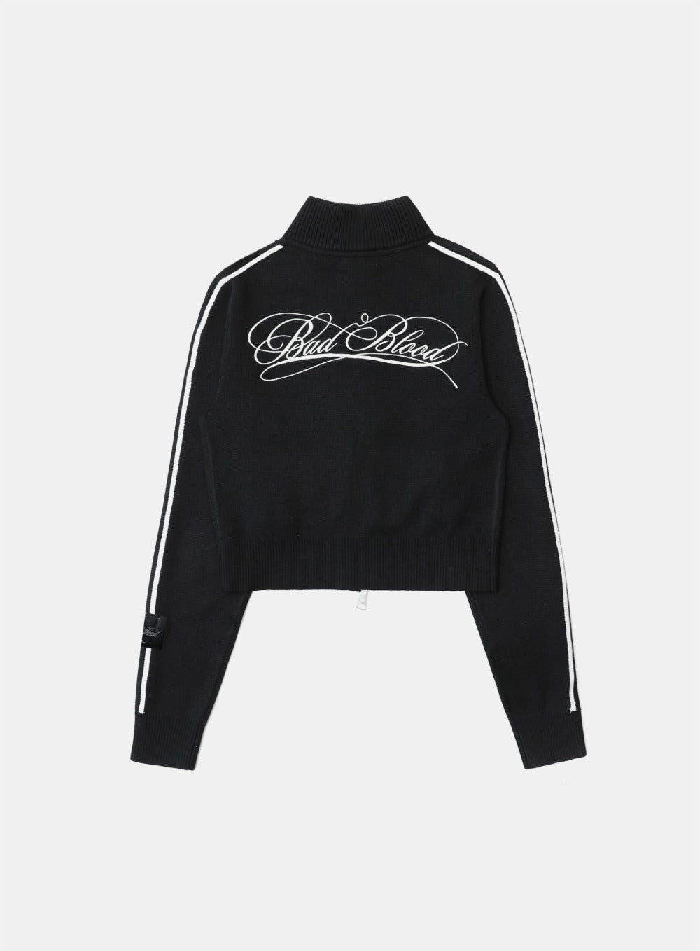 Badblood Dark Classic Knit Track Zip-Up Black