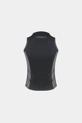 Badblood Second Skin Mock Neck Tank Charcoal