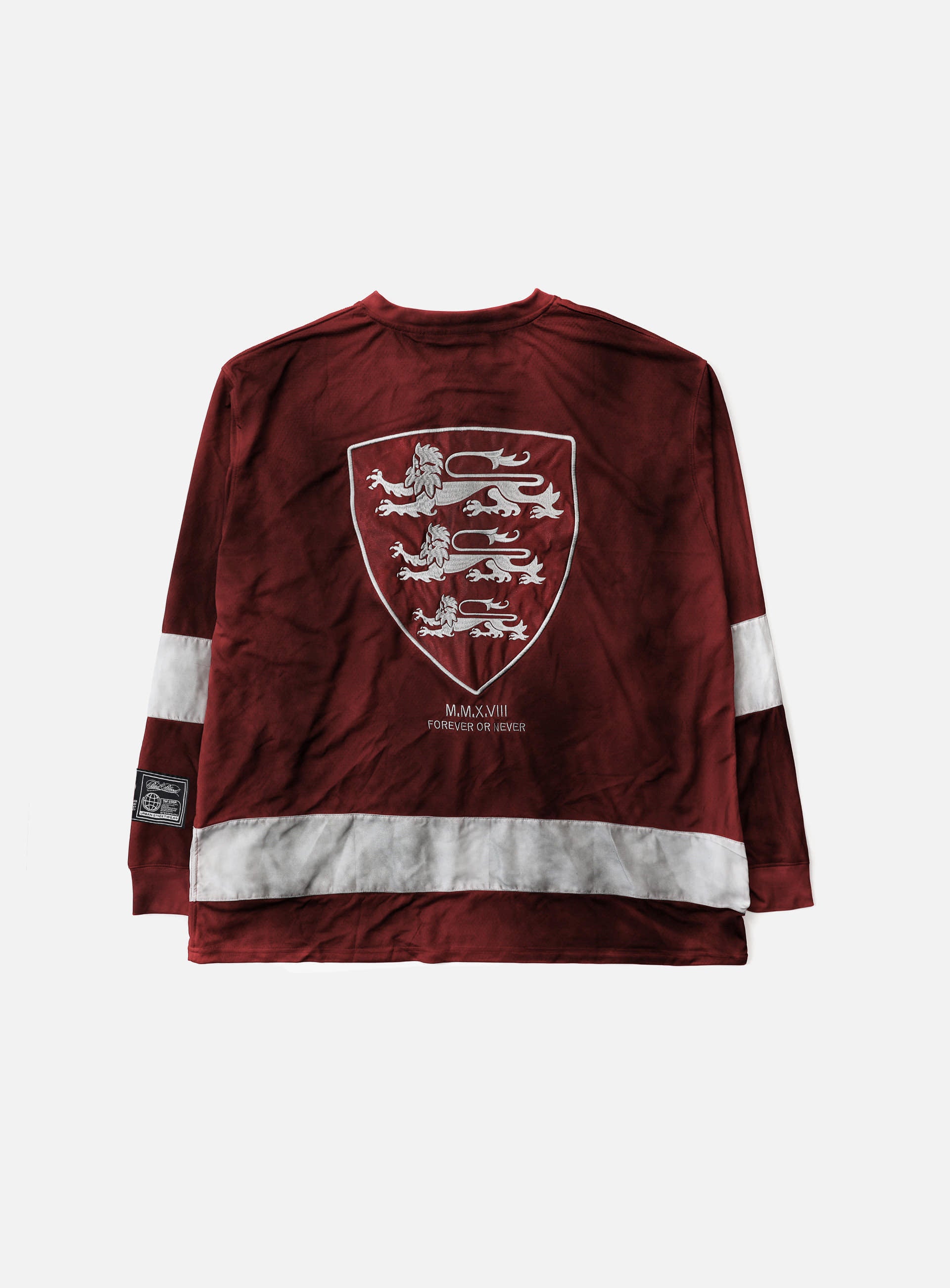 Badblood Shield M Contrast V-Neck Jersey Long Sleeve Red