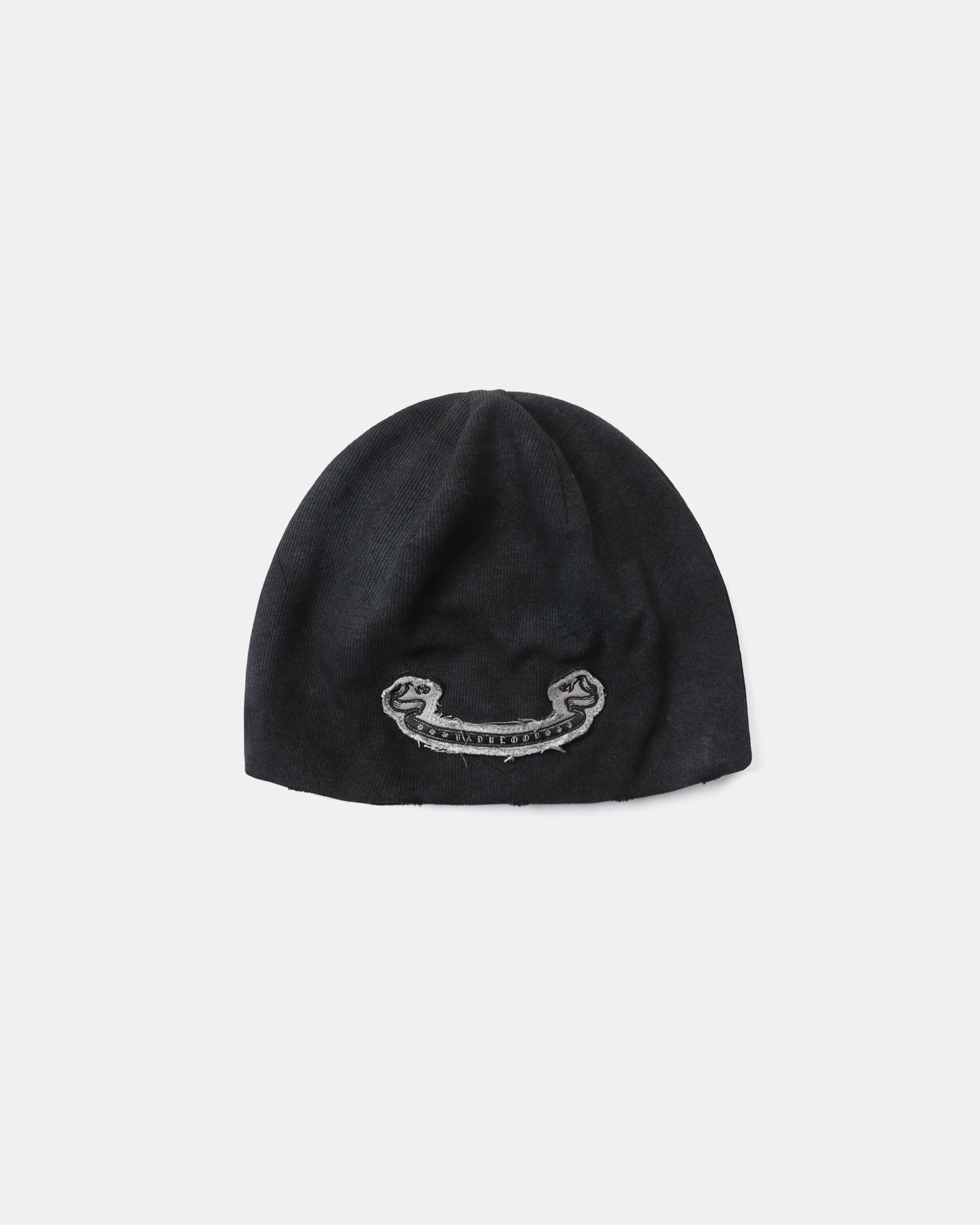 Badblood Lion Patch Beanie Washed Black