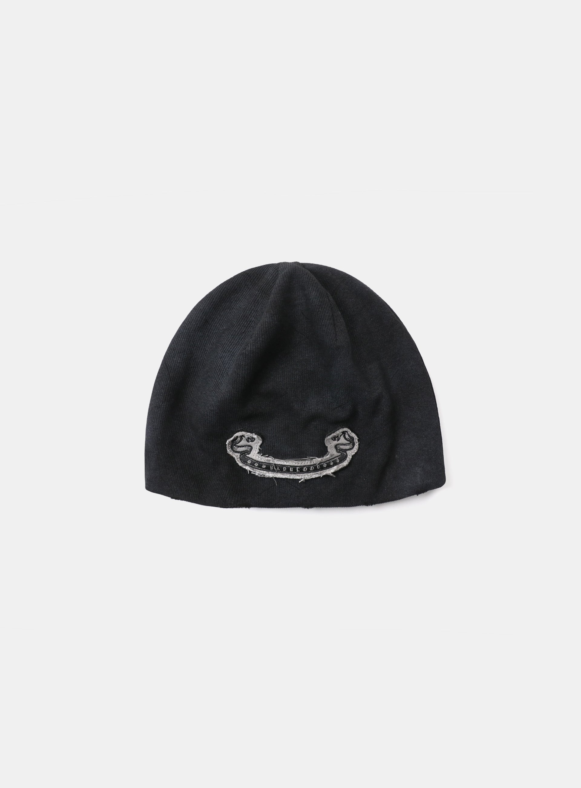 Badblood Lion Patch Beanie Washed Black