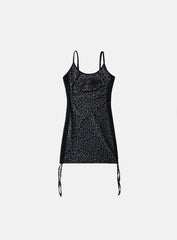 Badblood Mystic String Mini Dress Black Leopard