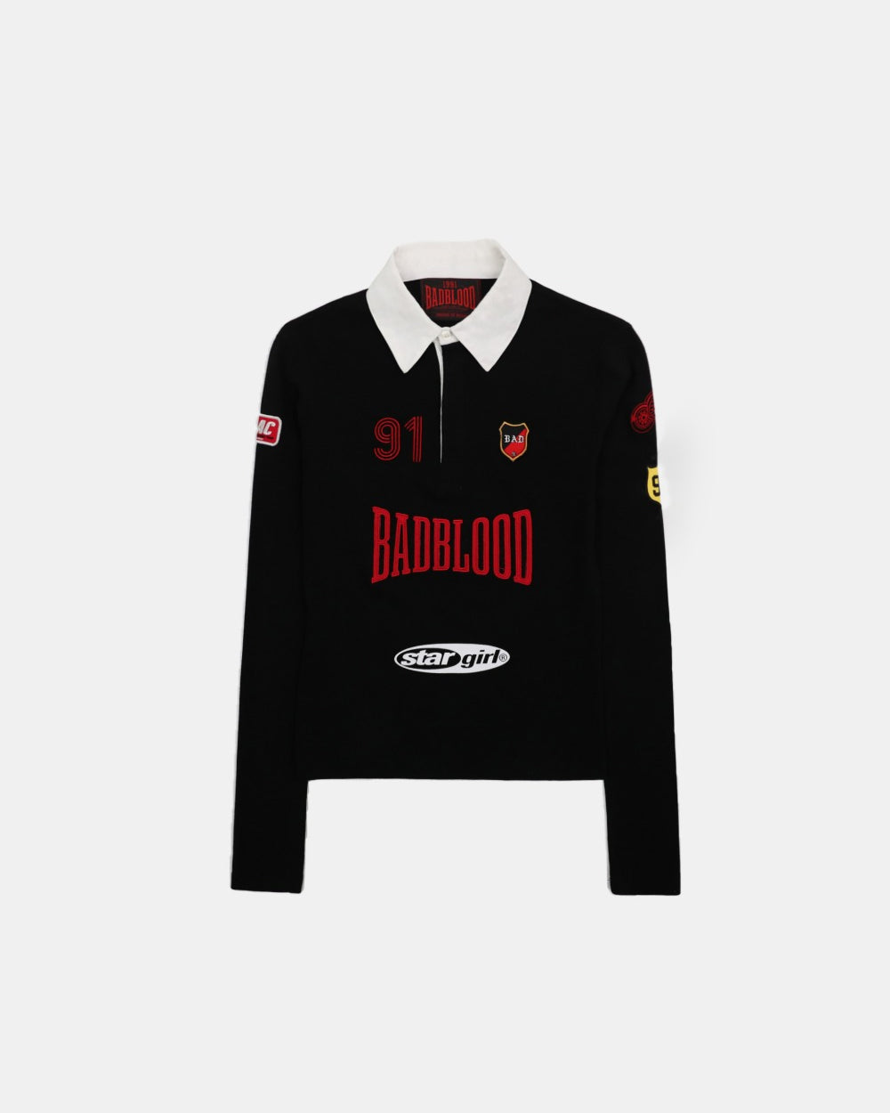 Badblood Mystic Capsule Rugby Shirt Slim Fit Black