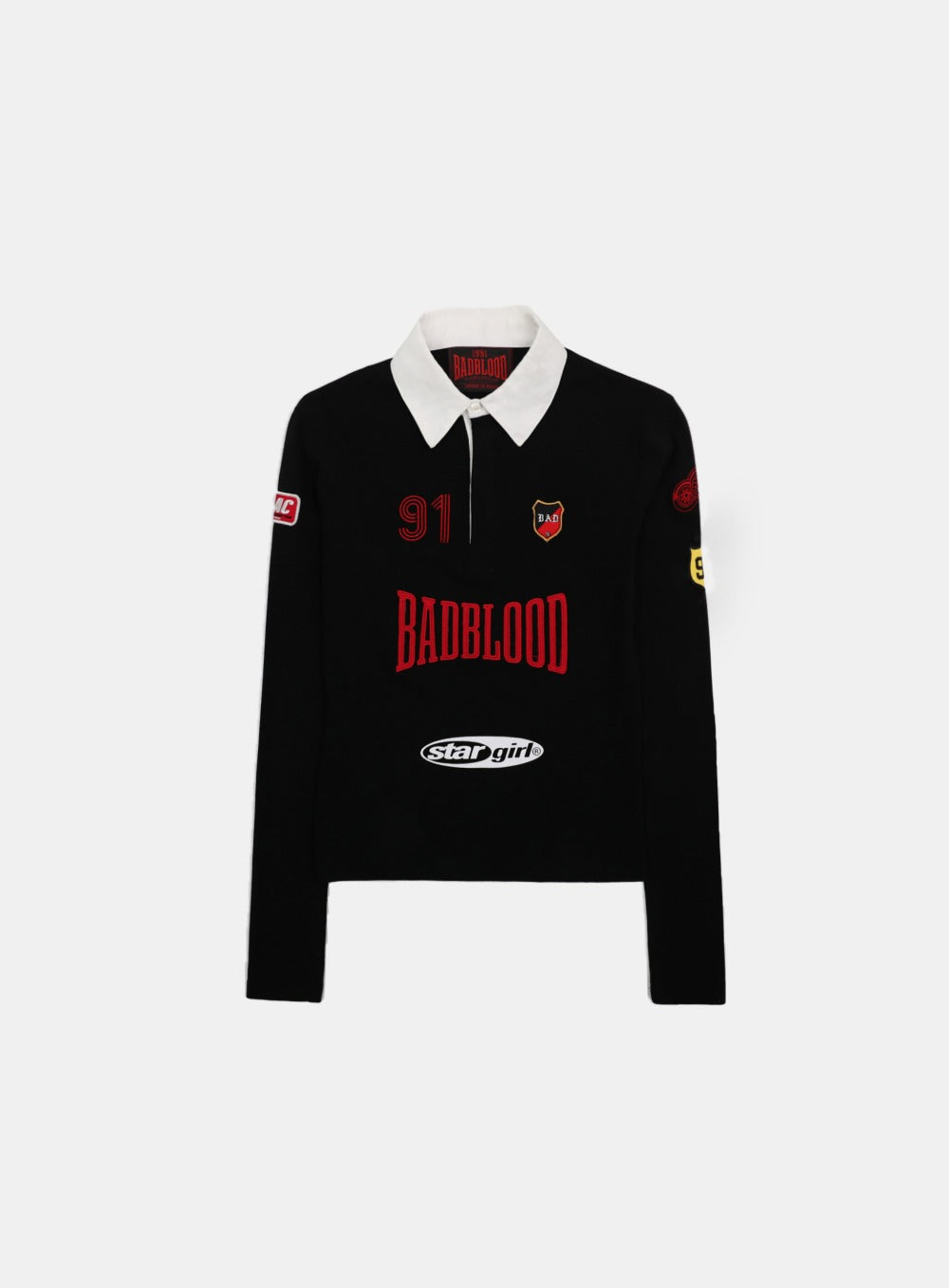 Badblood Mystic Capsule Rugby Shirt Slim Fit Black