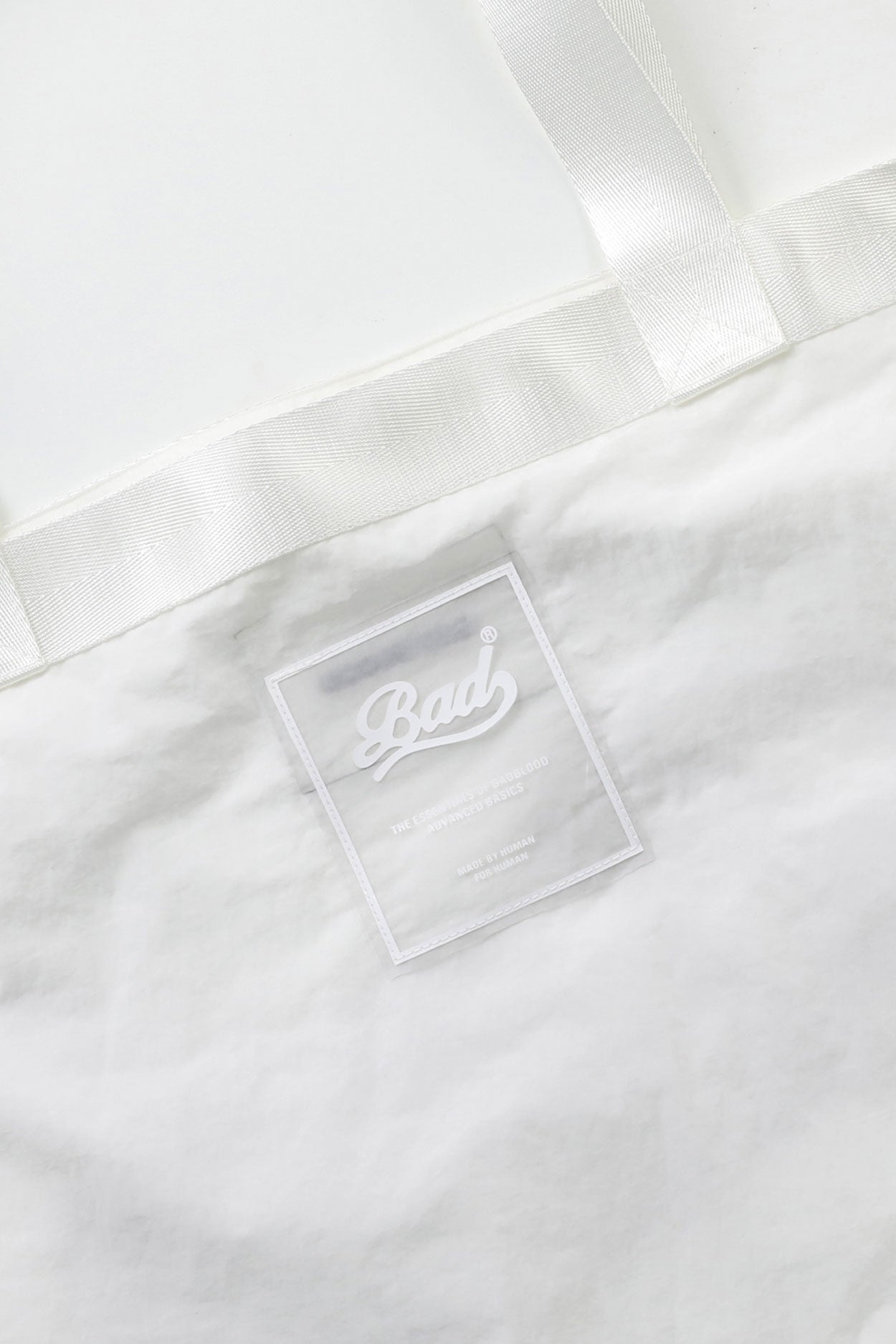 Badblood Bad Logo Nylon Shopper Bag White