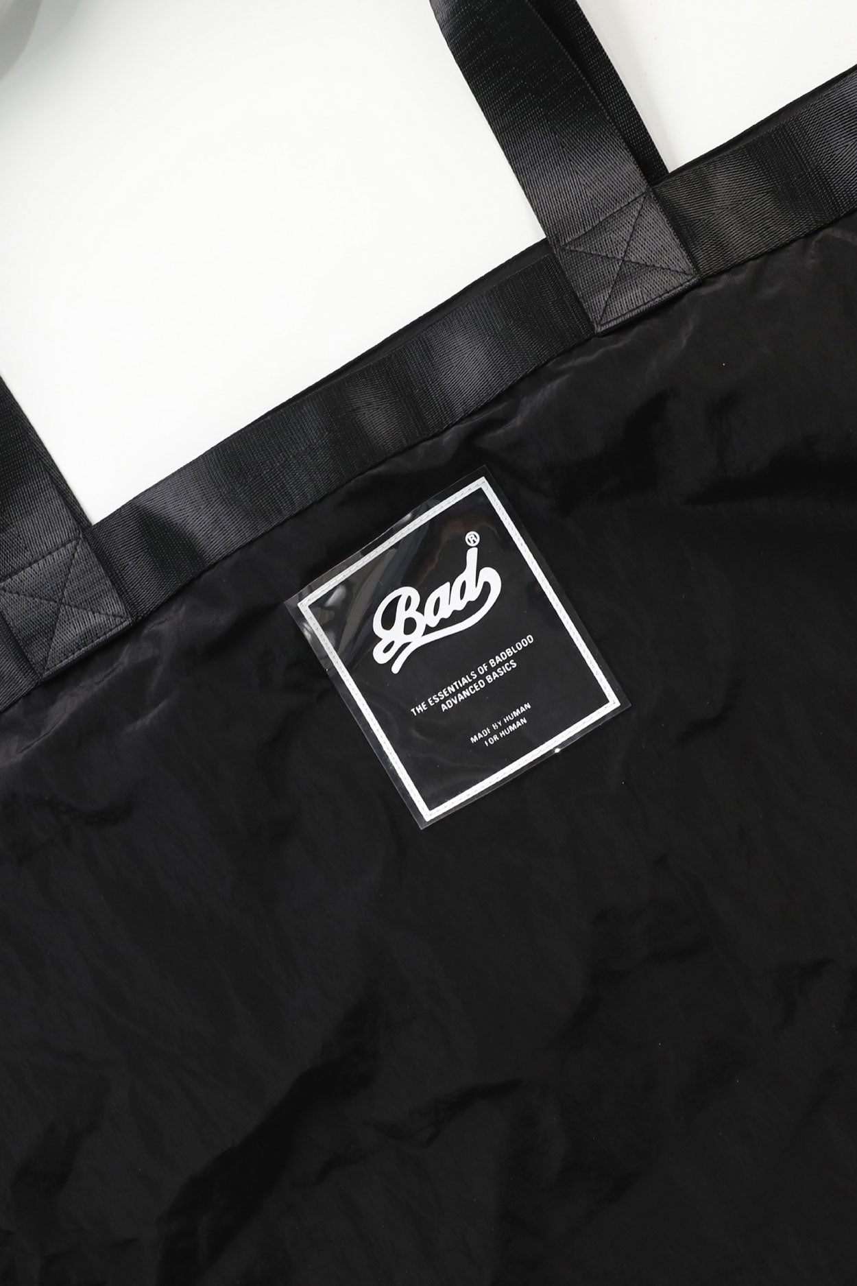 Badblood Bad Logo Nylon Shopper Bag Black