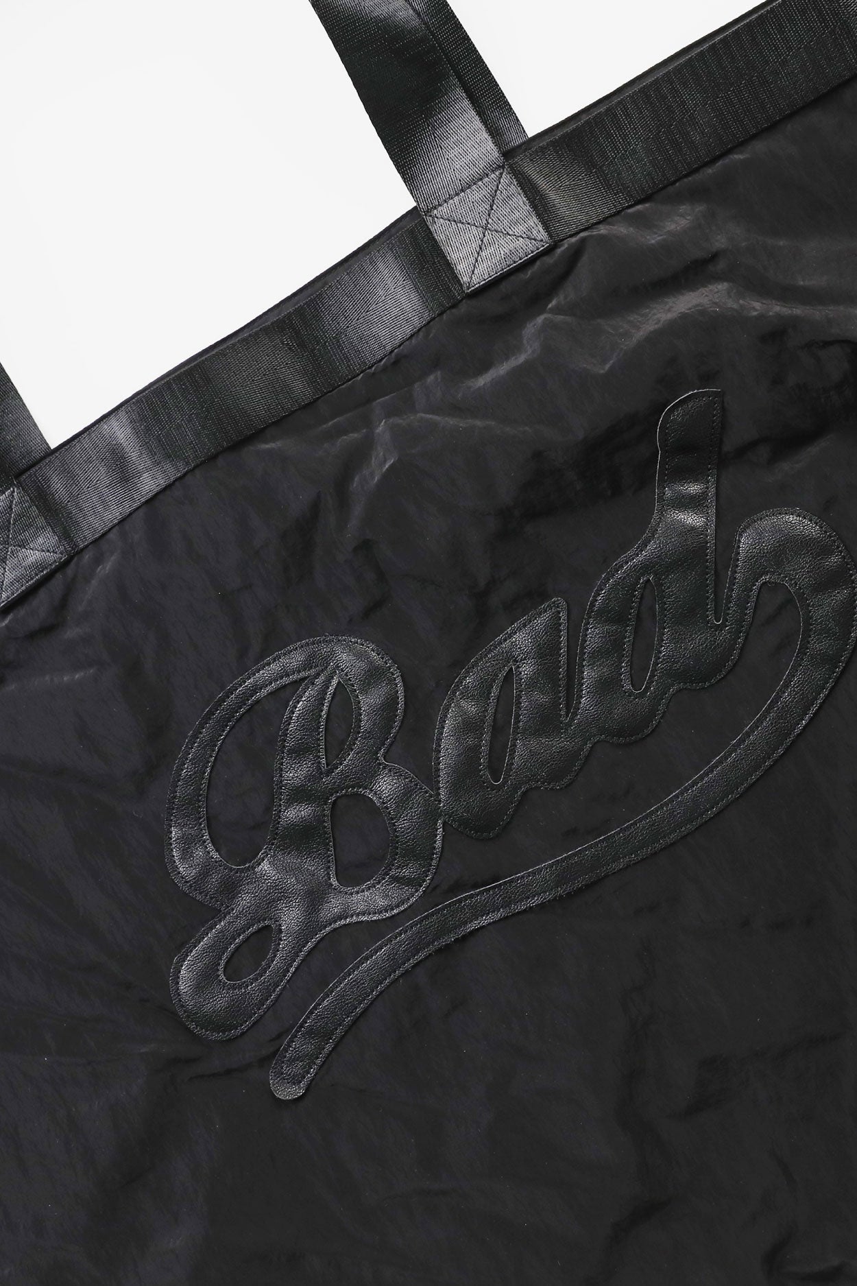 Badblood Bad Logo Nylon Shopper Bag Black