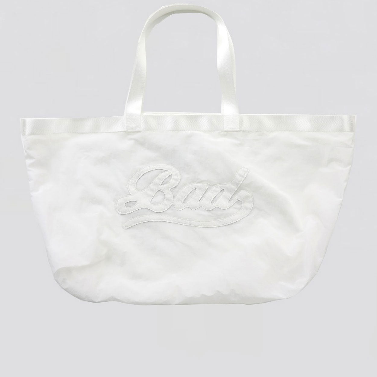 Badblood Bad Logo Nylon Shopper Bag White