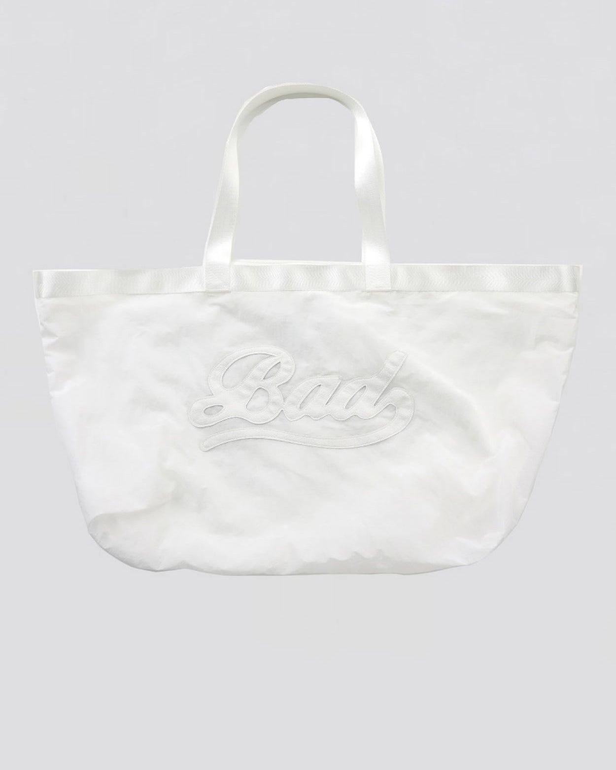Badblood Bad Logo Nylon Shopper Bag White
