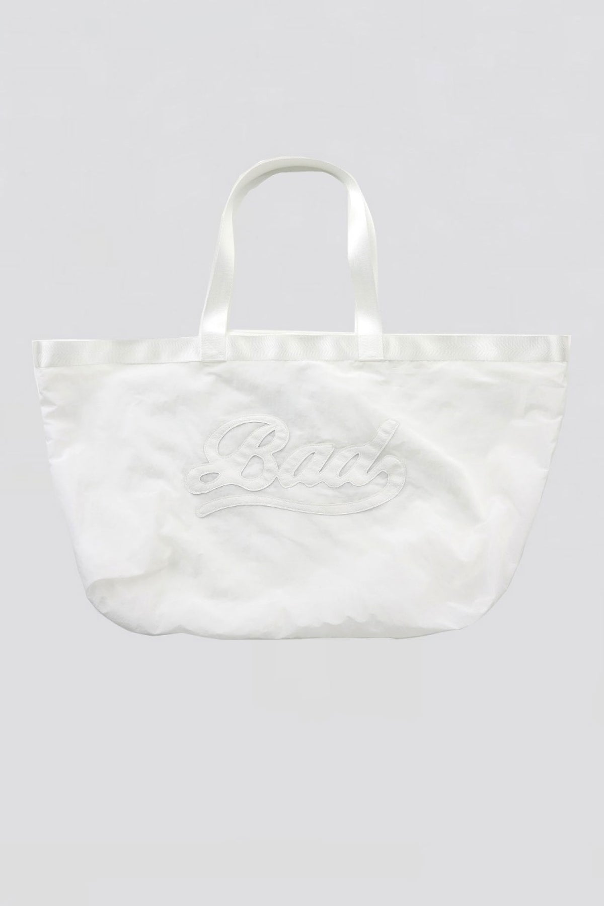 Badblood Bad Logo Nylon Shopper Bag White