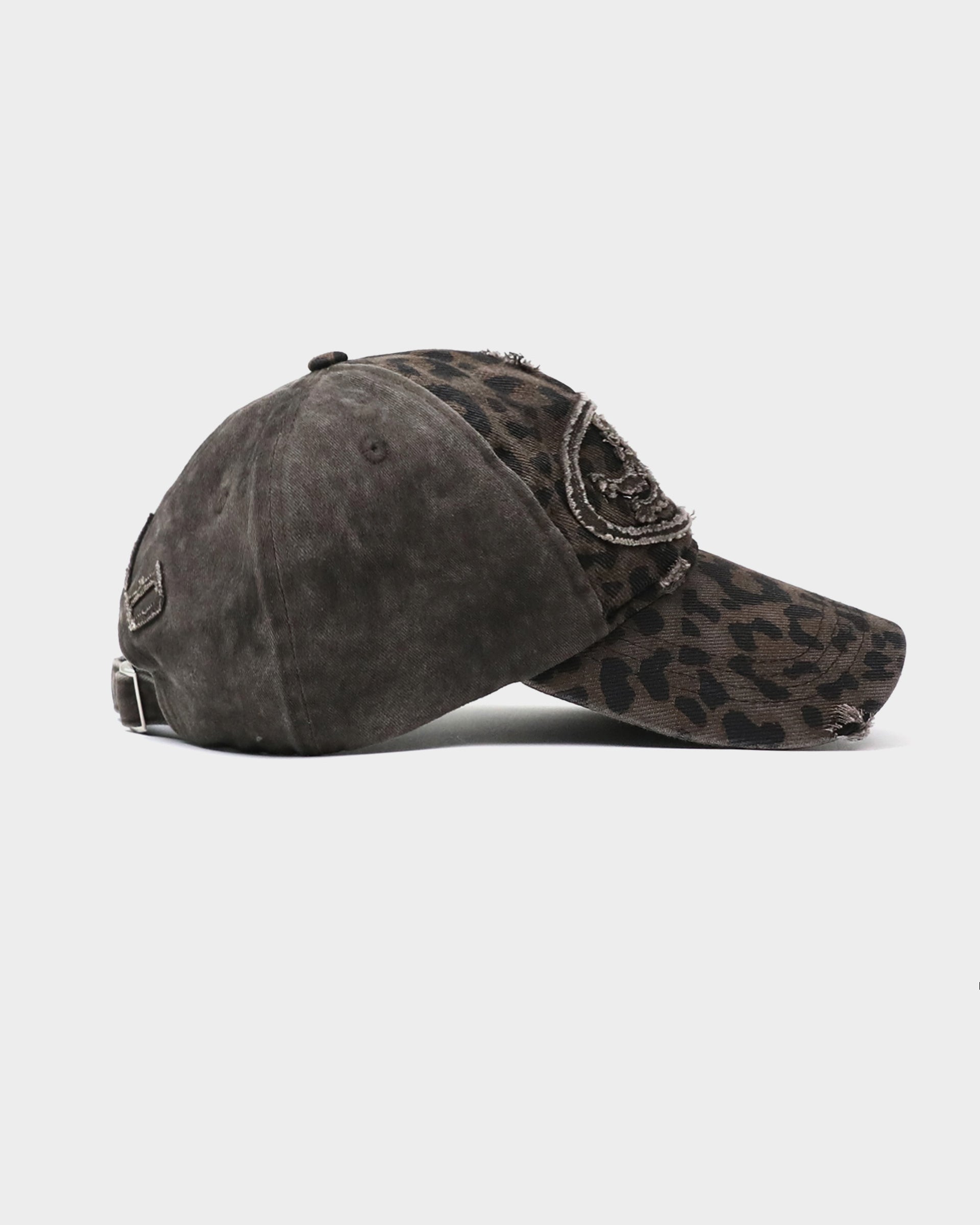 Badblood Mystic Big Patch Ball Cap - Dark Brown Leopard