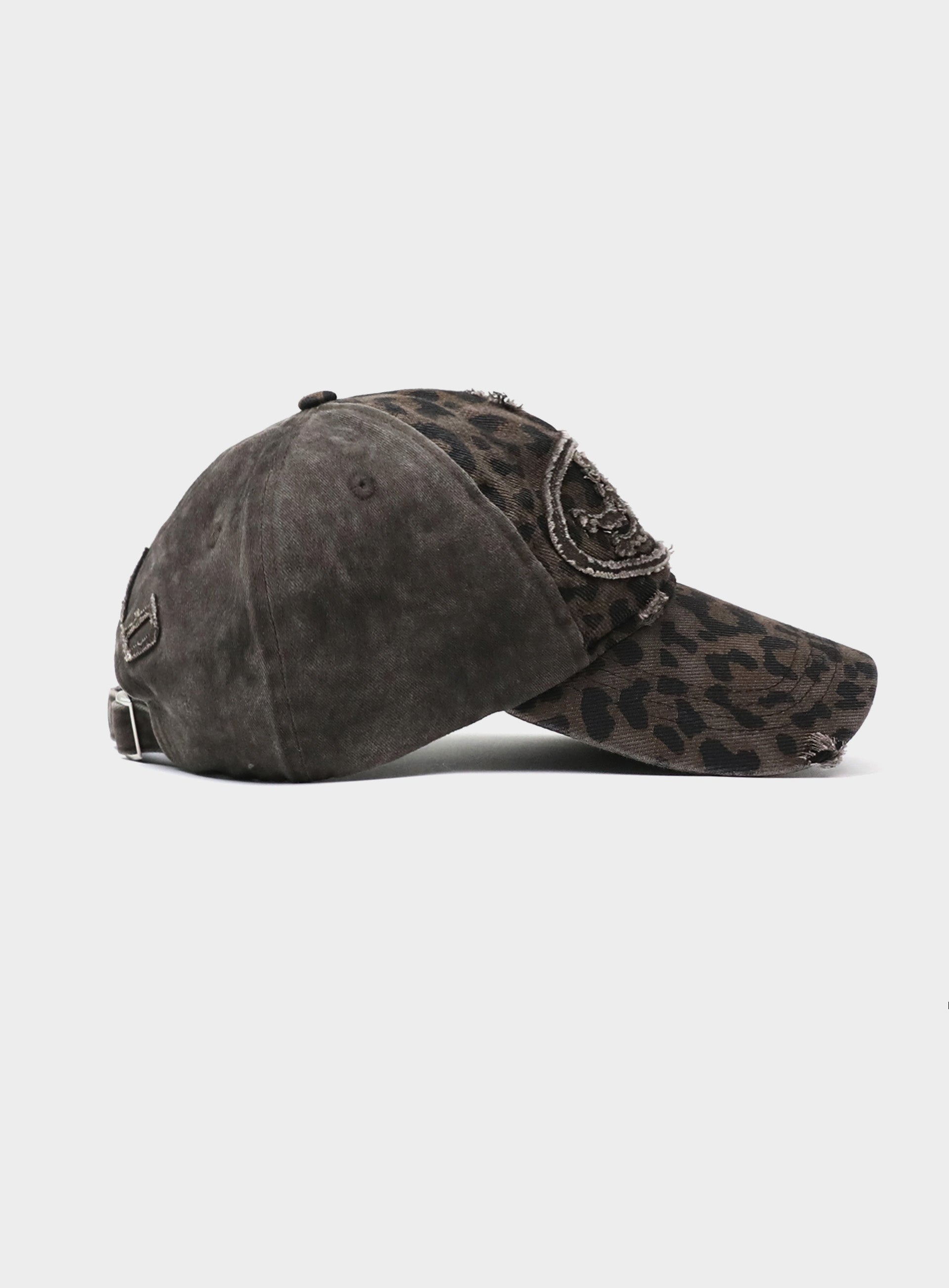 Badblood Mystic Big Patch Ball Cap - Dark Brown Leopard