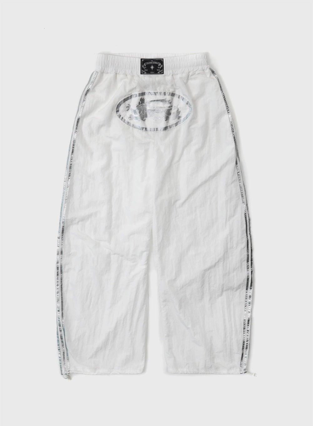 Badblood Dark Billy Nylon Curved Track Pants - White