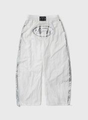 Badblood Dark Billy Nylon Curved Track Pants - White