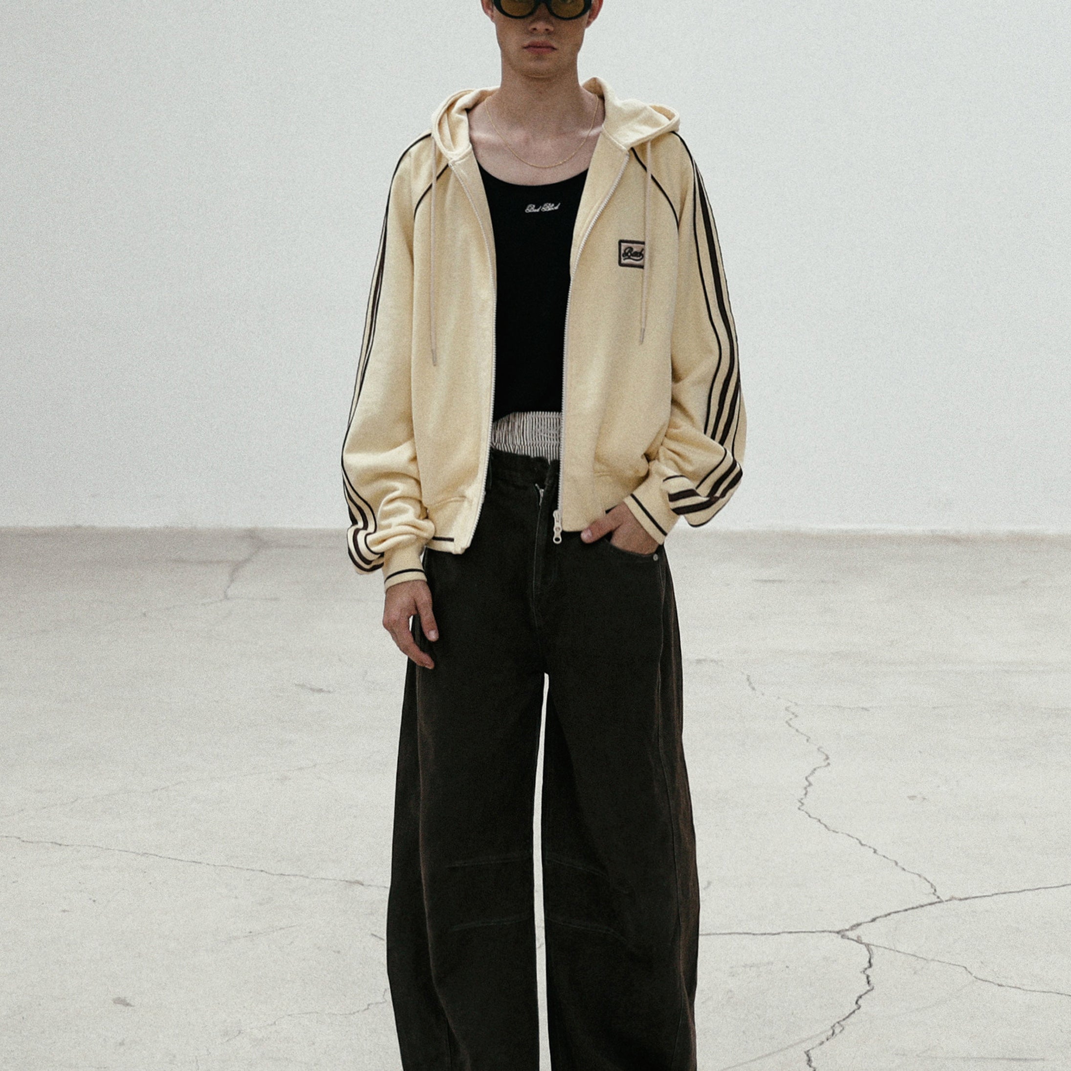 Badblood Billy Hood Zip-Up - Banana Milk