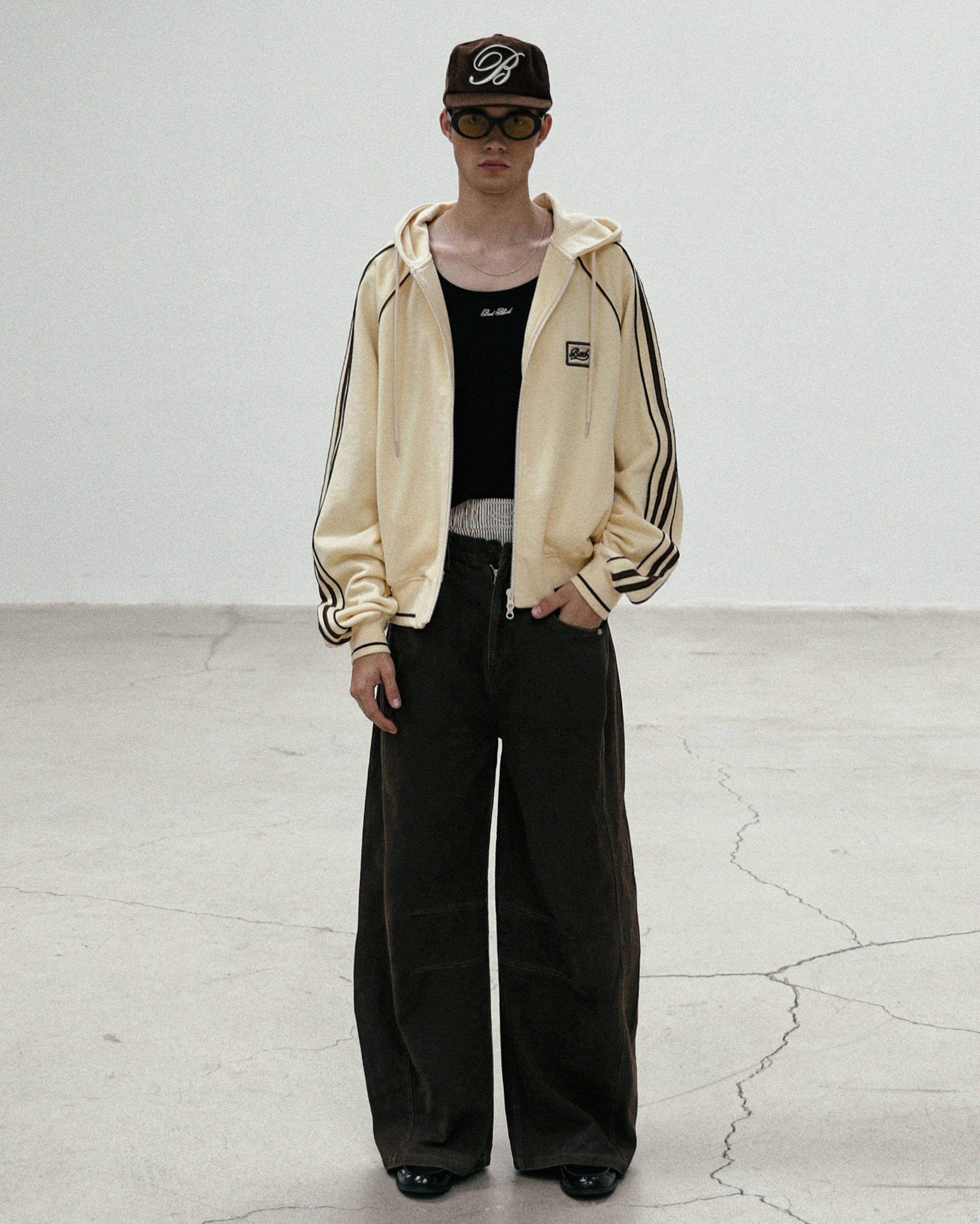 Badblood Billy Hood Zip-Up - Banana Milk