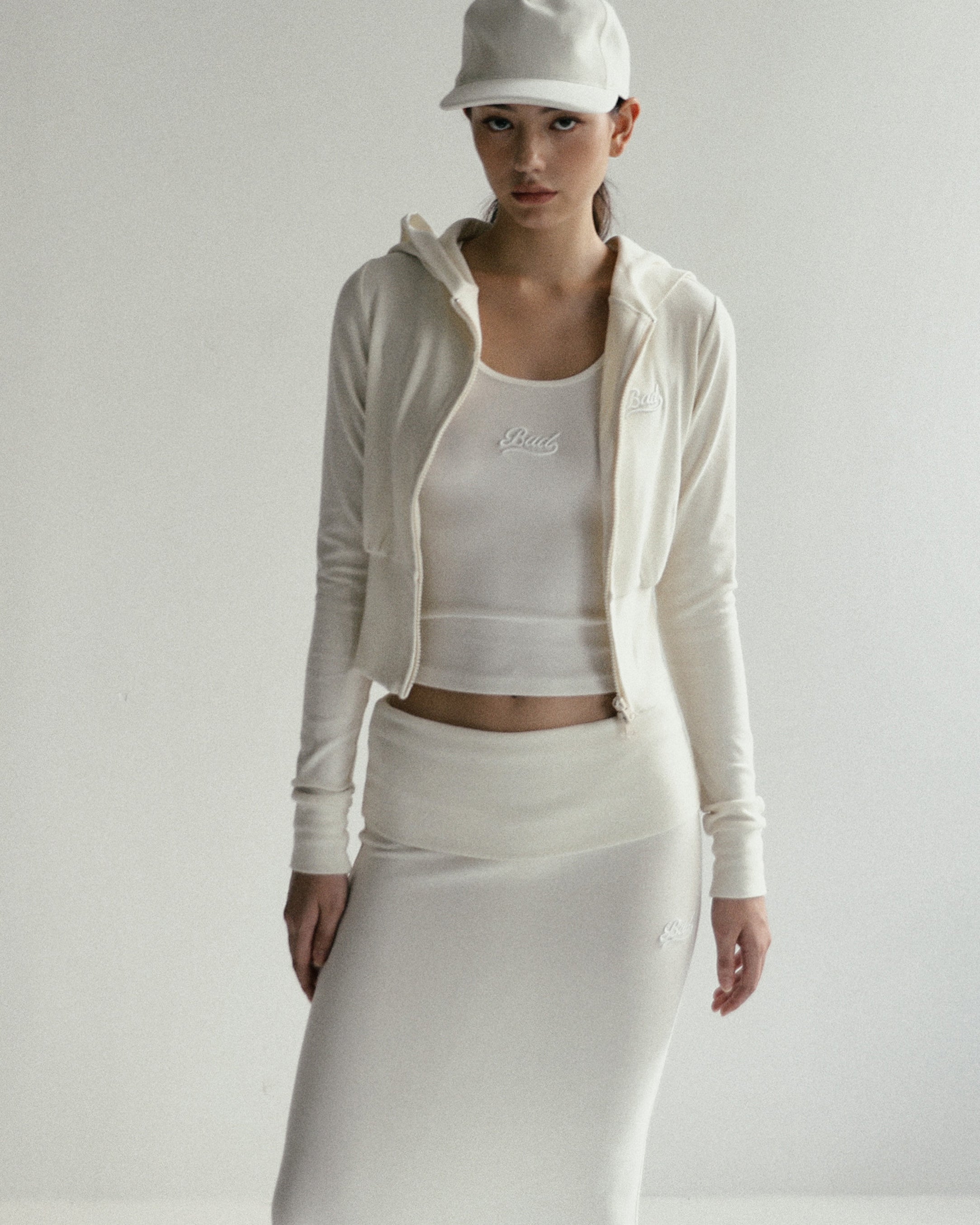 Badblood Beyond Soft Hood Zip-Up Slim Fit - Cream