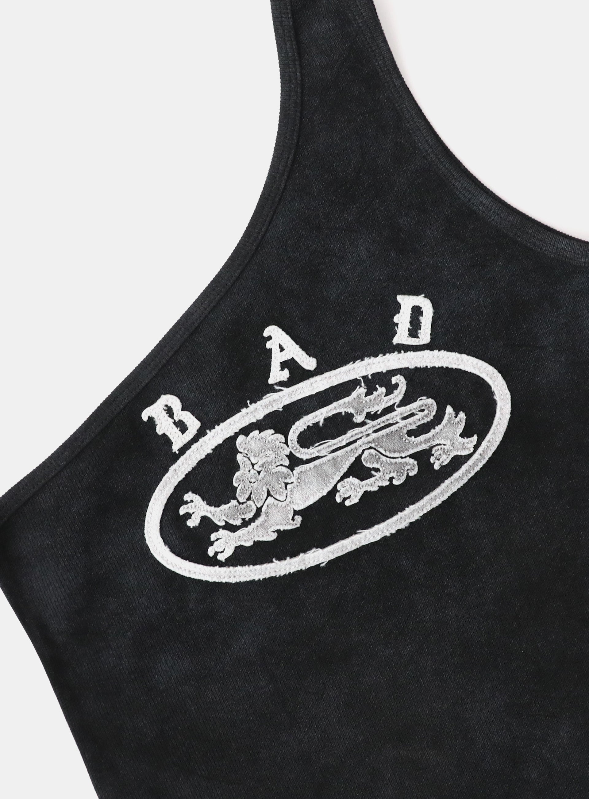 Badblood Ryan Patch One Shoulder Tank Washed Black