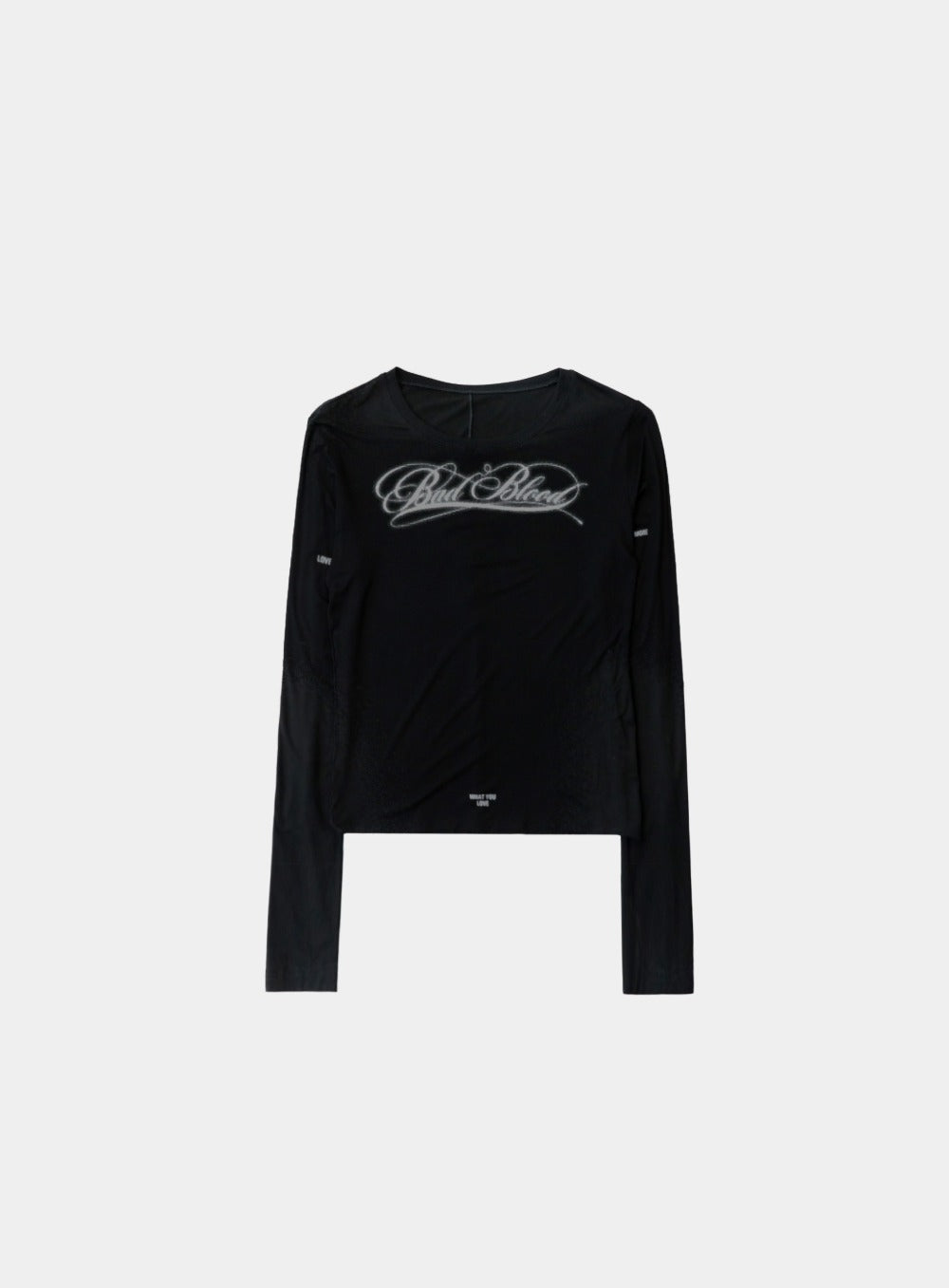 Badblood Dark Classic Scoop Neck Long Sleeve Black