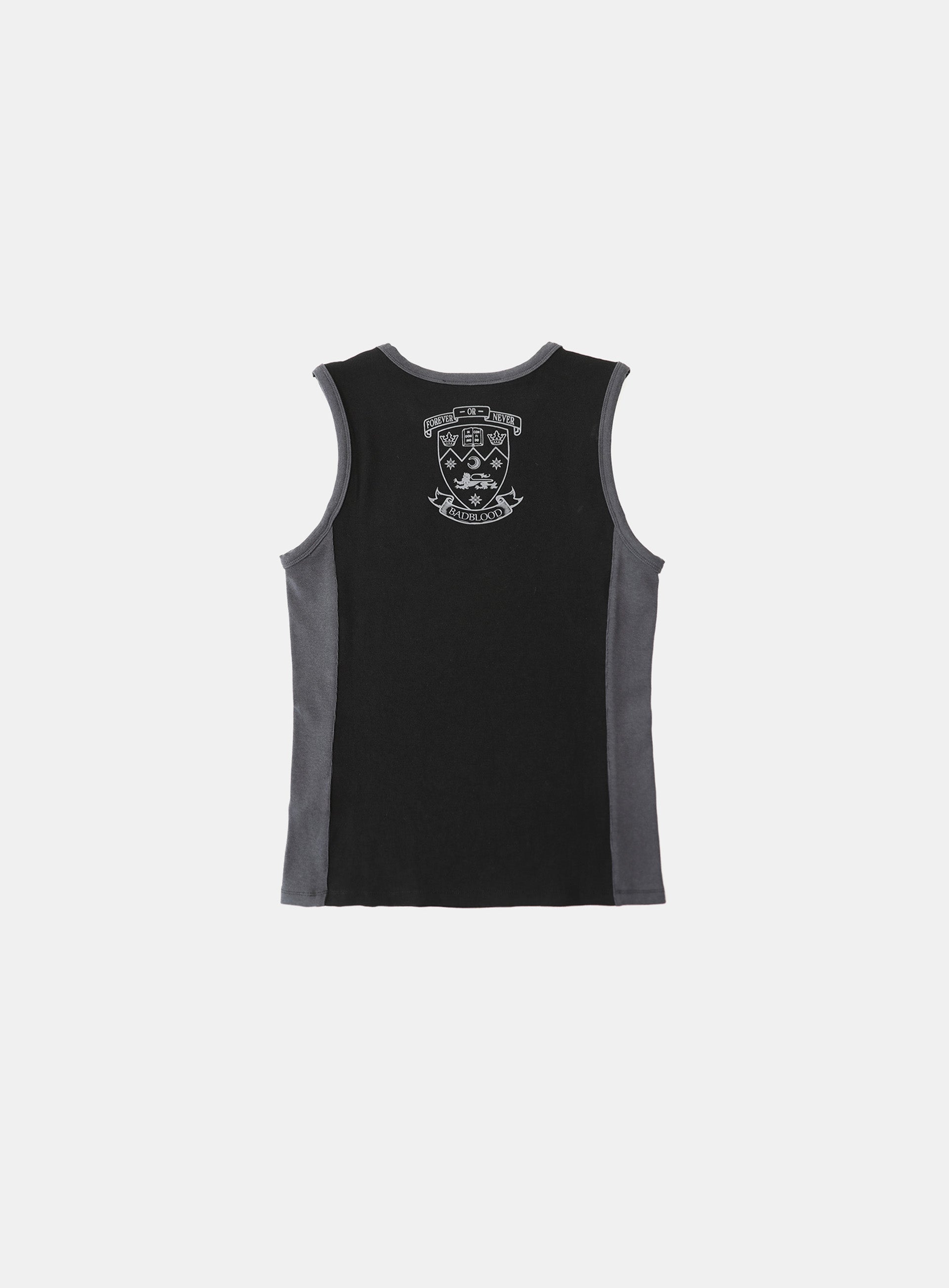 Badblood Workshop Shield Print Tank - Black/Charcoal