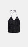 Badblood Splash Dot Halter Tank - Black