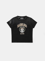 Badblood Workshop Print Distressed T-Shirt Black