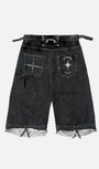 Badblood Cosmo Patch Convex Bermuda Pants - Black