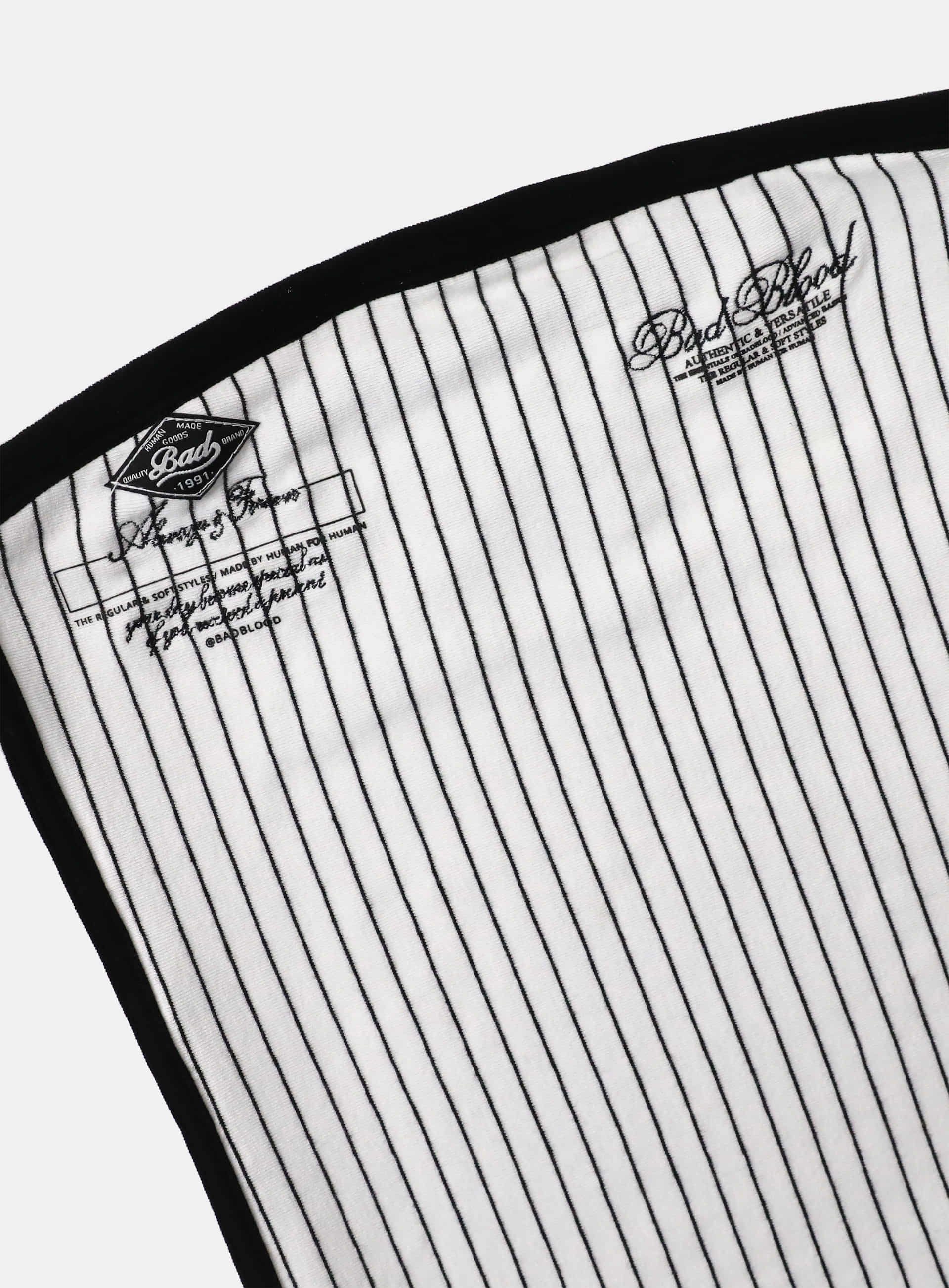 Badblood Classic Logo Stripe Tube Top - White