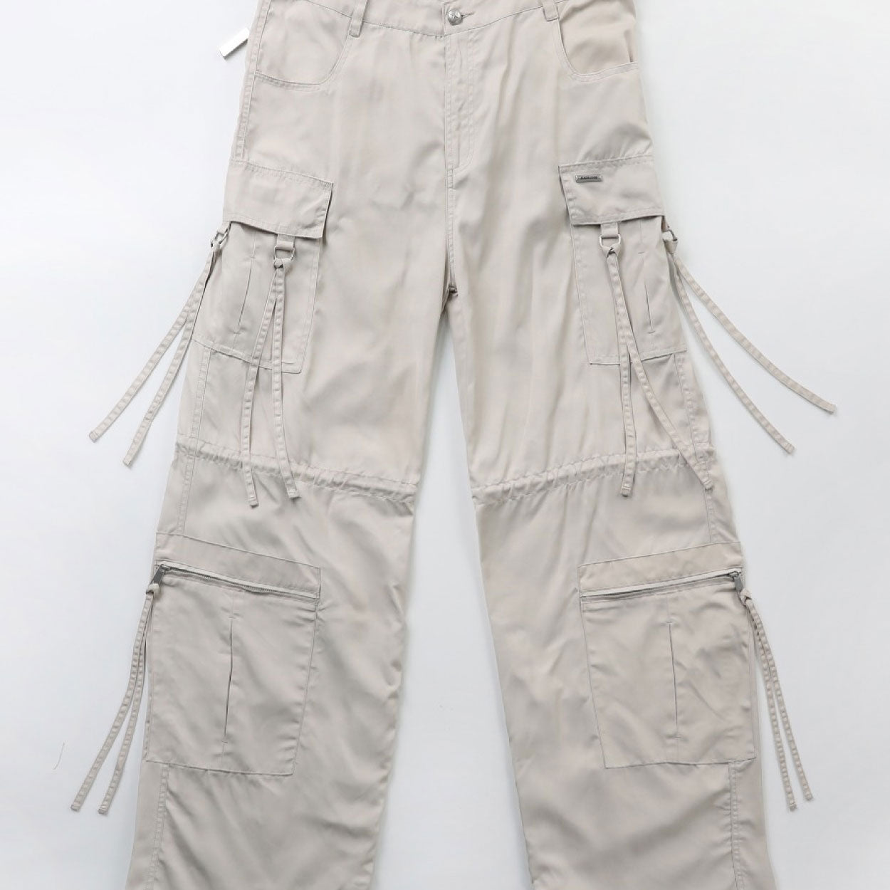 Badblood Multi-strap cargo pants Cream parachute