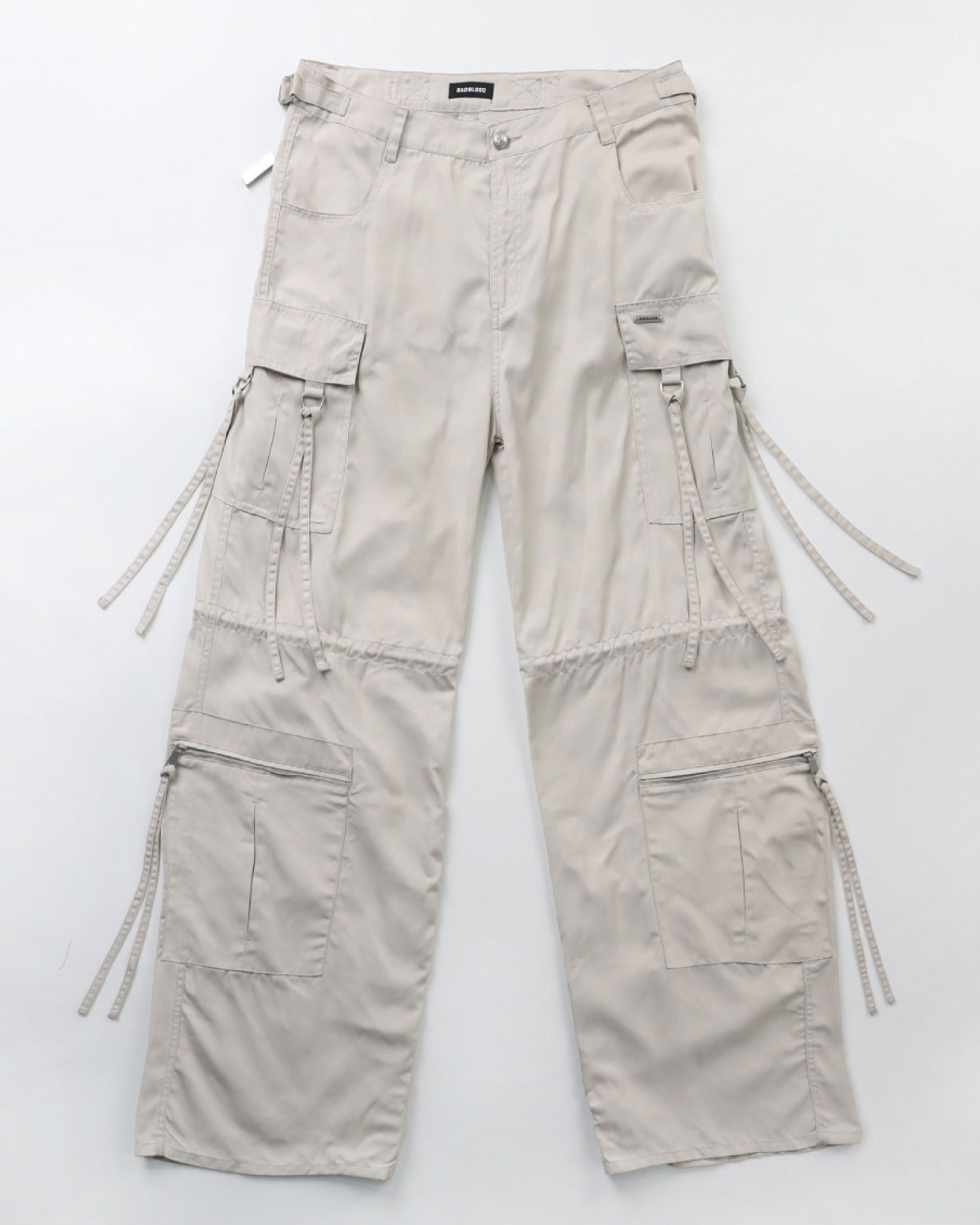 Badblood Multi-strap cargo pants Cream parachute