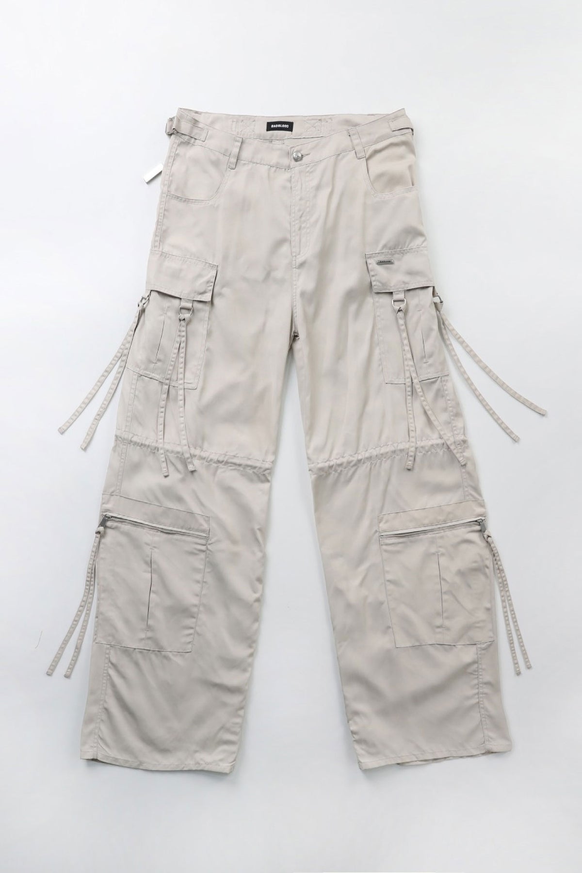 Badblood Multi-strap cargo pants Cream parachute