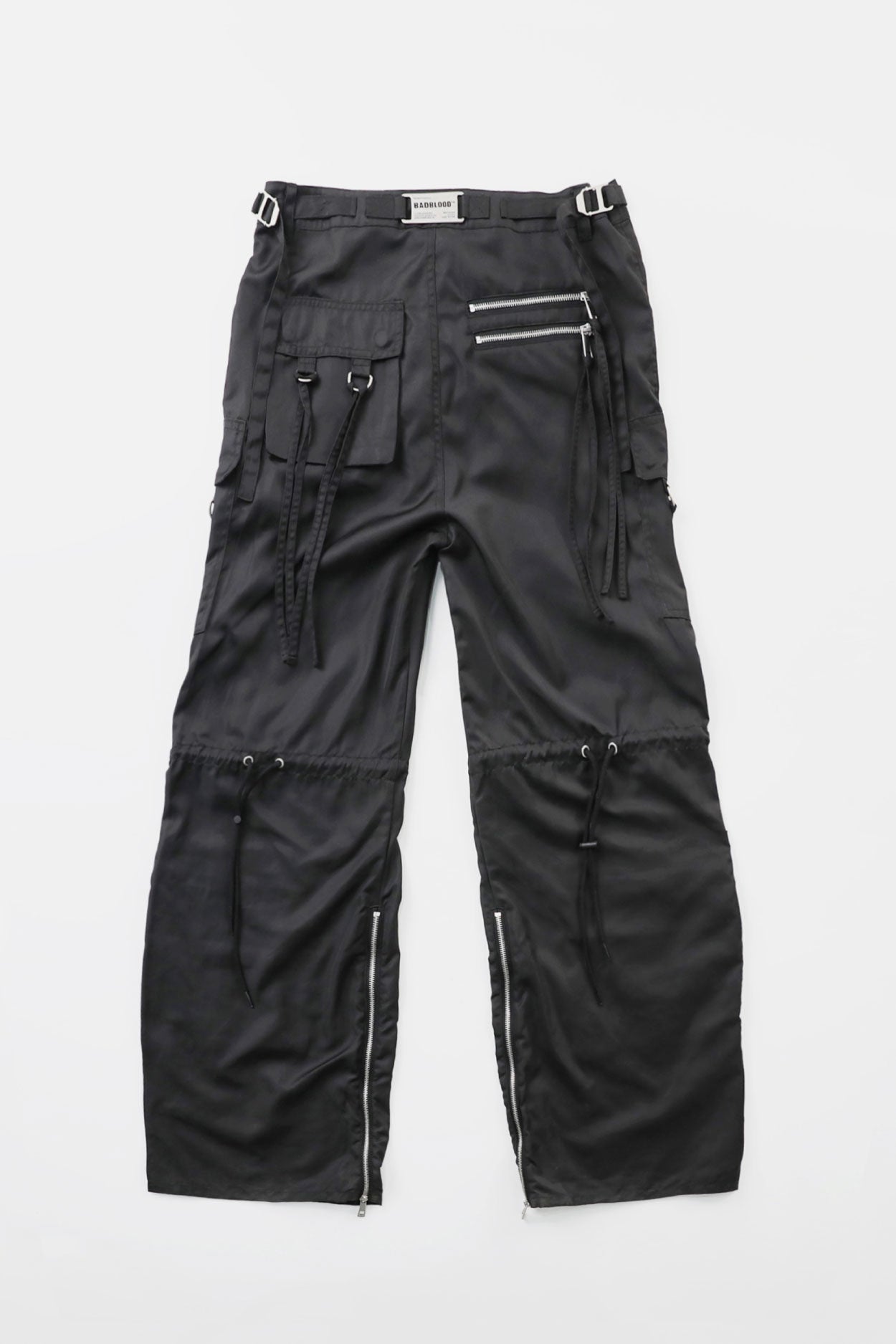 Badblood Multi-strap cargo pants Black parachute